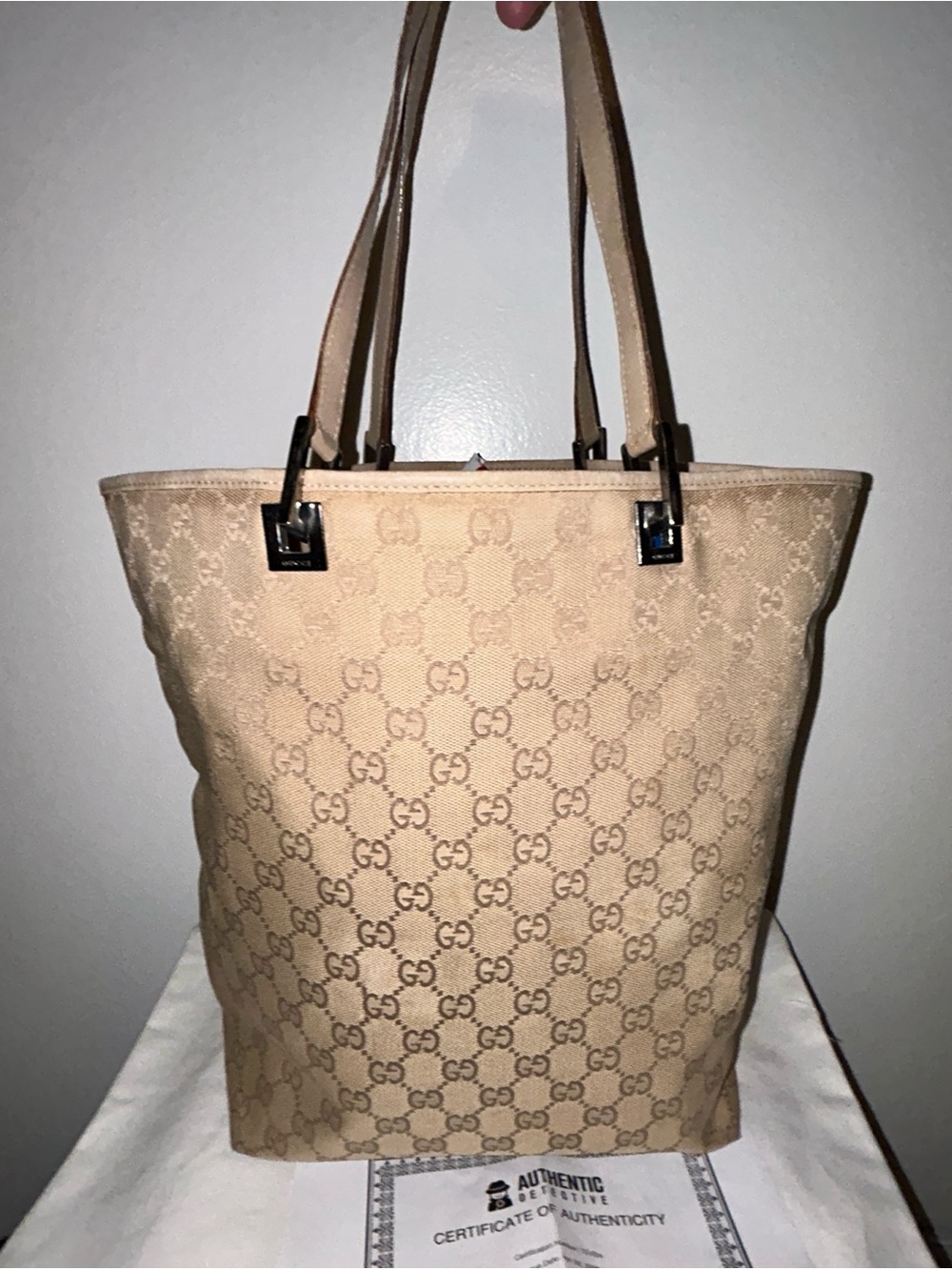 Vintage Gucci GG Canvas Shopper - Tom Ford Era 2000’s. COA included and charm - Picture 5 of 11
